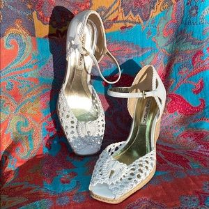 Via Spiga woven leather platform heels v-kiss